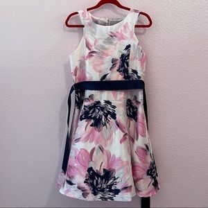 Girls navy and pink dress size 10